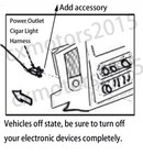 12v Car Power Adapter Cord Cb Radio Add On Cigar Outlet Fit Ford F150 F250 11-17