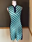 Tail Womens Insley 35 Inch Sleeveless Golf Dress Size Xxs Green Navy White
