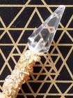Citrine Wand With Silver   Quartz Point  Citrine Chakra Wand  Rare Crystal Wand