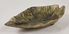 Vtg Brass Taro Leaf Decorative Tray Trinket Dish Virginia Metalcrafters Ashtray