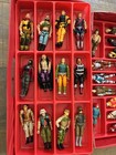 Lot Of 24 Vintage Gi Joe Figures With Carrying Case   Accessories   File Cards