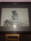 Vintage Mitchell Tolle Signed Lithograph  372 4790 Double Matted the Cat 