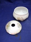 Vintage Porcelain Hair Receiver - Pale Floral Design - Great For Cotton Balls 