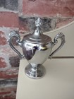 Vintage Sugar Bowl With Lid Ornate Handles Chromium Silver Fmg Corp Cromwell  