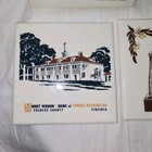 Vtg Set Of 2  American Olean Tiles Mt  Vernon And Liberty Bell 
