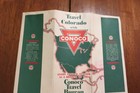 1930s  Colorado Conoco Road Map   Of Major Parks Rocky Mtns  Pikes Peak Area   