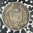 1893-cam El Salvador Colombus 50 Centavos Lot jm0466 Silver  Scarce 