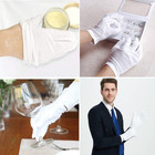 24 Pcs  12 Pairs  White Cotton Gloves For Dry Hand Moisturizing Cosmetic Eczema