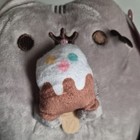 Pusheen Cat Plush Kitty Grey With Ice Cream And Tag New 