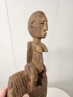 Old Authentic 1920 - 1950s African Hand Carved Wood Fertility God Statue Sitting