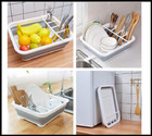 Collapsible Dish Drying Rack Portable Dinnerware Drainer Organizer For Kitchen