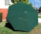 Patio Umbrella Top Canopy Replacement Cover Fit 9 Ft 8 Ribs Green Color