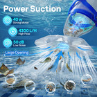 Cordless Pool Vacuum Cleaner 40w Quiet 19gpm 75min Battery 8 2ft Pole 2 6lfilter