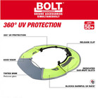 Milwaukee Bolt Yellow Tinted Brim High-visibility Visor     Hard Hat Accessory Ans