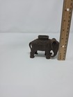 Vintage Cast Iron Elephant Bank 4  Long X 3  Tall