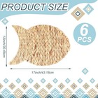 Set Of 6 Fish Woven Placemats Water Hyacinth Nautical Placemats