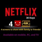 1 Month 4k 4 Screens Shared Profile Gift Card Account Premuim Low Price