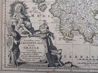 Creta Greece  Peloponnes Oldcol Copper Engraving Map  Visscher 1680 Ad