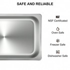 6pcs Commercial Full Size Pans 2 5in 4in   6in Stainless Steel Hotel Pan 0 8mm