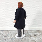 Dollhouse Man Doll Porcelain Dad Father With Beard 1 12 Scale Miniature Poseable