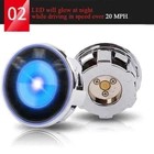 Custom 68mm 4pcs Wheel Center Caps Self Powered Floating Blue Led For Bmw M