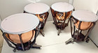 Set Of 4 Ludwig Copper Timpani Drums 32 29 26 23 With Gauges And New Remo Heads