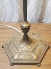         Vintage 1920s Solid Brass Floor Lamp     Ornate Cast Base     Rewired     Antique