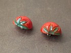 Vintage Bakelite Red Tomato Buttons Rare