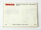 Minox 35 Gl Camera Instruction Manual Users Guide   Operating
