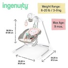Ingenuity Inlighten 5-speed Baby Swing W  Swivel Seat   5 Point Harness Owl New