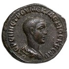 Herennius Etruscus Bare Head  Eagle Sc  Large Roman Empire Tetradrachm Xf  Coin