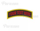 Custom Embroidered 4  Top Rocker Motorcycle Biker Name Tag Sew On Patch  a 