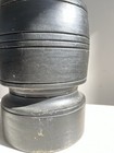 Antique Primitive Wood Black Painted Mortar Pestle With Hidden Folk Art Pharmacy