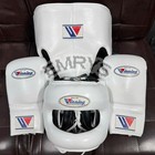 Winning Boxing Sparring Set Of Headgear Fg-5000 Gloves   Grionguard pure Leather