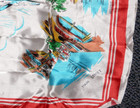 Gibraltar The Rock Silky Scarf     Mediterranean Square Souvenir Vintage Landmarks