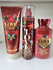 Bath Body Works Cotton Candy Champagne Fine Fragrance Mist Cream Lotion Set Love