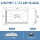 Safety 60 dx 36 w Acrylic Shower Base Glossy White Finish Bathroom Shower Pan