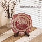 Anboxit Bowl Stands For Display  4 5 Inch Plate Holder  Wooden Easel Brown