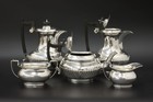 Georgian Antique 5 Pc Silverplate Tea   Coffee Set Daniel  57149