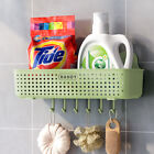 Shower Wall-mounted Kitchen Bathroom Holder Shelf  Basket With Hooks For Hanging