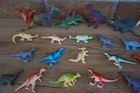 Dinosaur Mini Figure Set Plastic 40 Piece Small Toy Lot Different Color Mixed