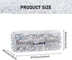 Crystal Lipstick Case Holder Shiny Rhinestone Lipstick Organizer W mirror  