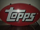 Vintage Topps Cards Lighted Advertising Sign Store Display 2-sided Rare Works