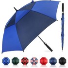 Windproof Golf Umbrella Extra Large Double Canopy Automatic Open Heavy Duty New