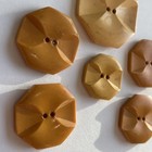 6 Vintage Butterscotch Yellow Bakelite Buttons