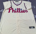Kyle Schwarber  12 Phillies Cream Cool Base Sewn Stitched Jersey 