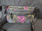 Women s Vintage Y2k Jaclyn Smith Black Floral Canvas Crossbody Bag Purse