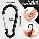 24 Pcs Small Carabiner Clips  Spring Snap  Keychains Hooks  2 Aluminum   Mult   