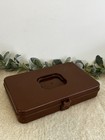 Vintage Wil-hold Wilson Manufacturing Brown Sewing Box With Latch Usa Crafts