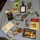 Junk Drawer Lot Vintage Rare Charms Bracelet  Lock  Rare